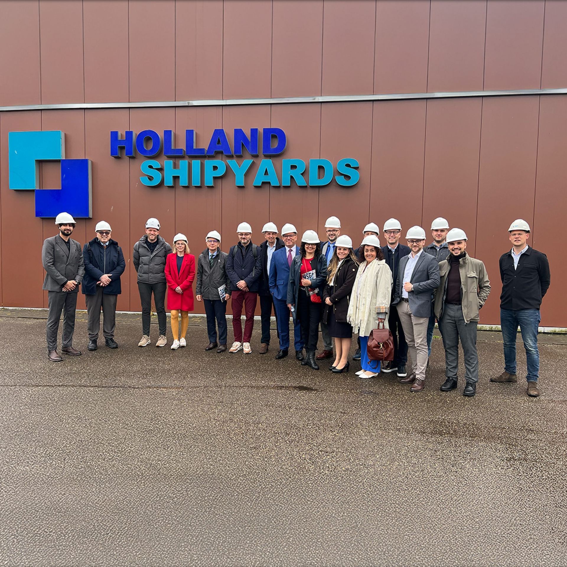 Maritime World delegates at Holland Shipyards Group